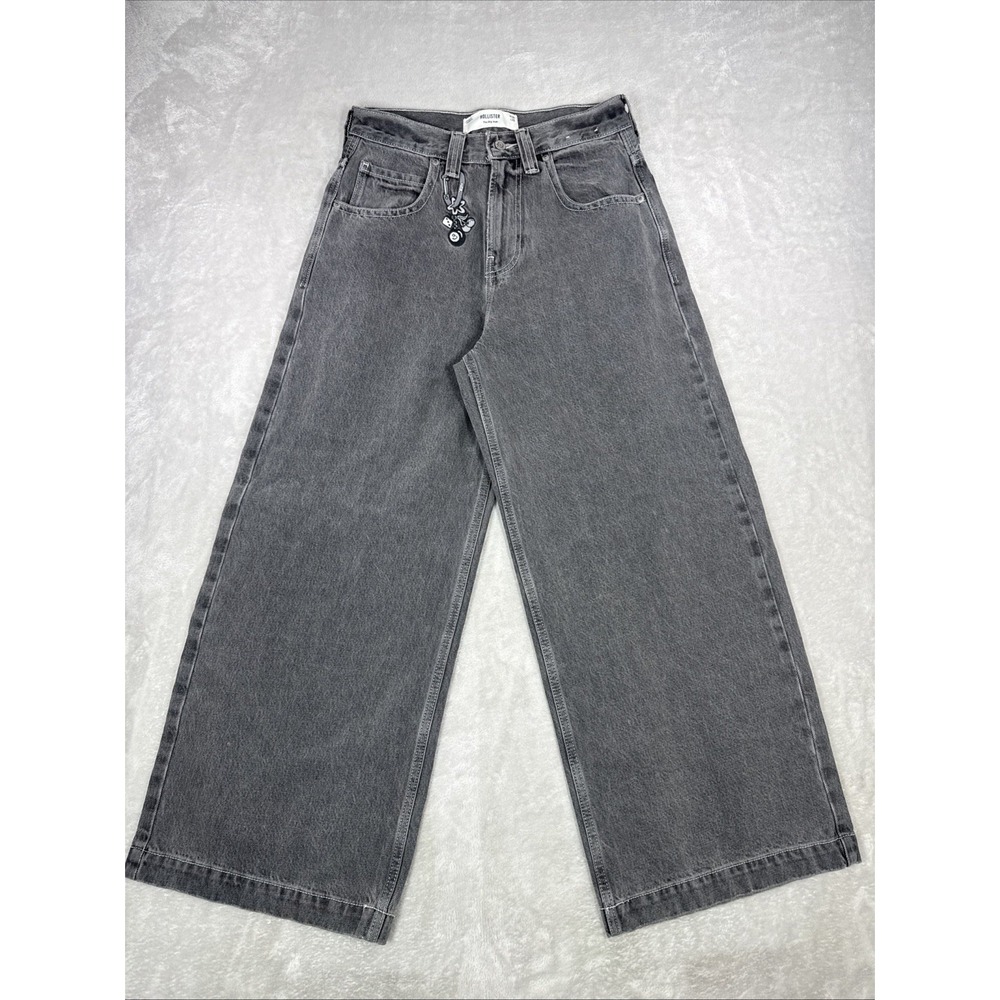Hollister The Big Jean Men's Size 28X30 Baggy Wide Leg Gray